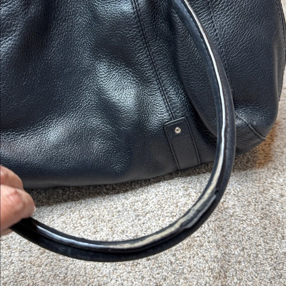Kate Spade Berkshire Road Teegan Black Pebbled Leather Satchel Tote Bag